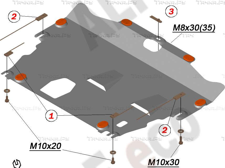 Купить запчасть ALFECO - ALF0710AL4 Защита алюминиевая для картера и КПП Volvo XC70 II 2007-2016