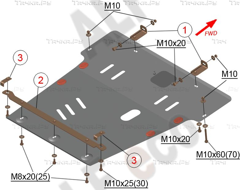 Купить запчасть ALFECO - ALF0722AL Защита алюминиевая для картера и КПП Ford Mondeo III 2000-2007