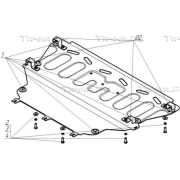 Купить MOTODOR - 70706 Защита усиленная для двигателя и КПП Ford Kuga II 2013-2023