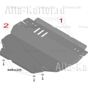 Купить ALFECO - ALF2632AL4 Защита алюминиевая для картера и КПП Volkswagen Jetta VI 2010-2018