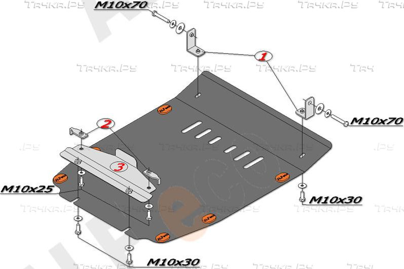 Купить запчасть ALFECO - ALF3010AL4 Защита алюминиевая для картера Audi Q7 I Offroad 2006-2009