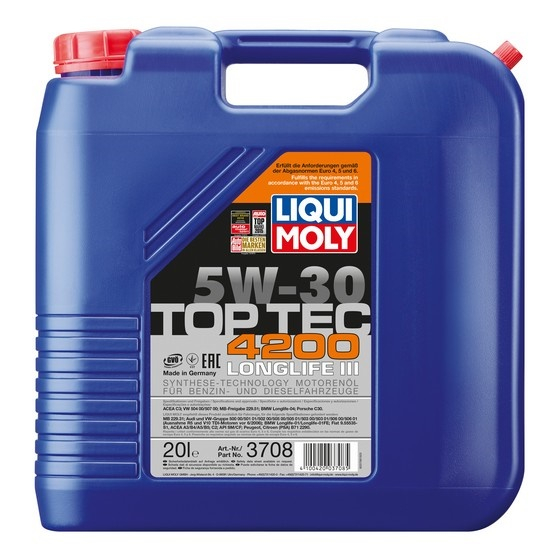 Купить запчасть LIQUI MOLY - 3708 Top Tec 4200 5W-30