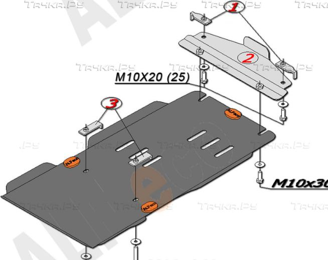 Купить запчасть ALFECO - ALF3022 Защита для КПП и раздатки Audi Q7 I 2009-2014