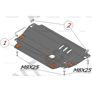 Купить ALFECO - ALF1803AL Защита алюминиевая для картера и КПП Renault Scenic II 2003-2009