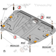 Купить ALFECO - ALF1214AL4 Защита алюминиевая для картера и КПП Lexus RX IV 200t 2015-2022