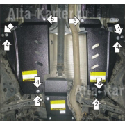 Купить MOTODOR - 01446 Защита для бензобака Nissan X-Trail T31 2007-2014
