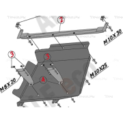 Купить ALFECO - ALF1711AL4 Защита алюминиевая для бензобака Peugeot Boxer 2006-2023