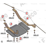 Купить ALFECO - ALF3813 Защита для редуктора заднего моста Land Rover Freelander II 2006-2014
