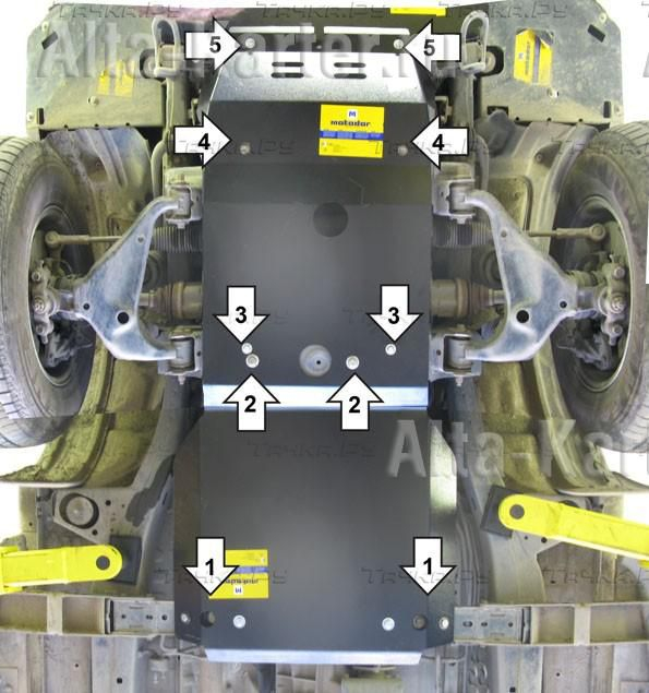 Купить запчасть MOTODOR - 12514 Защита для двигателя, КПП Toyota Hilux VII 2006-2015