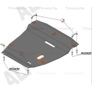 Купить ALFECO - ALF0708AL4 Защита алюминиевая для картера и КПП Ford Focus I 1998-2005