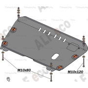 Купить ALFECO - ALF2404AL Защита алюминиевая для картера и КПП Lexus ES V 2009-2012