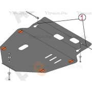 Купить ALFECO - ALF0929AL Защита алюминиевая для картера и КПП Honda Stepwgn 2005-2009