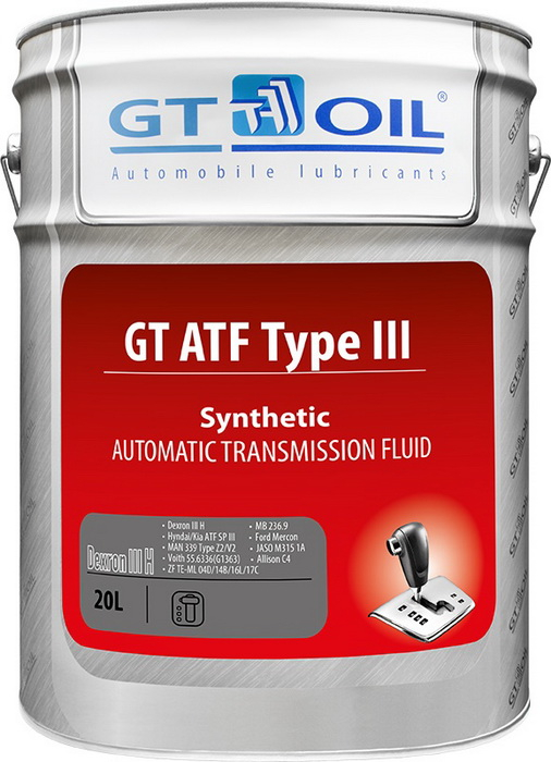 Купить запчасть GT-OIL - 8809059407622 GT-OIL ATF Type III