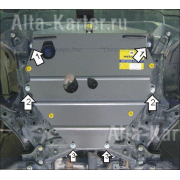 Купить MOTODOR - 00816 Защита для картера, КПП Honda CR-V III 2007-2012