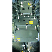 Купить MOTODOR - 33211 Защита алюминиевая для картера, КПП, РК Land Rover Range Rover Sport I HSE, Supercharged 2009-2013