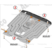 Купить ALFECO - ALF0305AL Защита алюминиевая для картера и КПП Chevrolet Lacetti 2004-2013