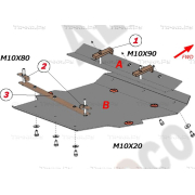 Купить ALFECO - ALF3605AL Защита алюминиевая для картера Mercedes-Benz Vito W638 1996-2003