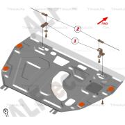 Купить ALFECO - ALF1212AL4 Защита алюминиевая для картера и КПП Lexus NX 200t 2014-2023