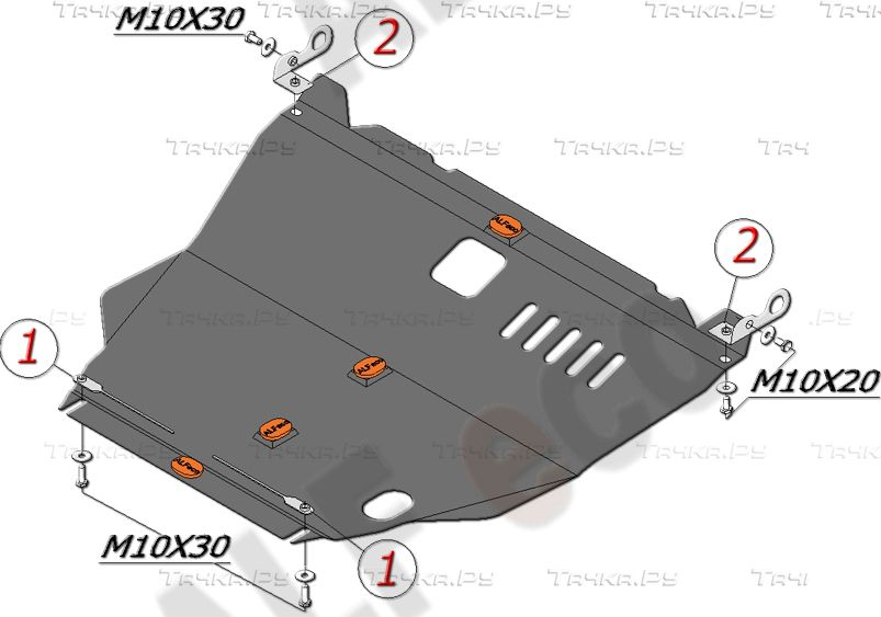 Купить запчасть ALFECO - ALF1521AL4 Защита алюминиевая для картера и КПП Nissan X-Trail T30 2001-2007