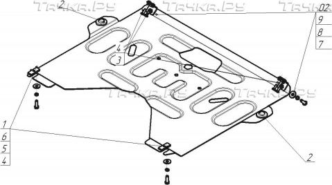 Купить запчасть MOTODOR - 51412 Защита для картера и КПП Nissan Teana J32 2008-2014