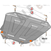 Купить ALFECO - ALF3509AL Защита алюминиевая для картера и КПП Lifan Solano I,II 2008-2023