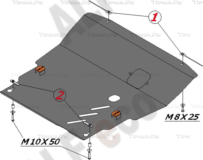 Купить запчасть ALFECO - ALF2470AL Защита алюминиевая для картера и АКПП Toyota Passo Sette 2WD 2009-2012