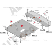 Купить ALFECO - ALF0931AL Защита алюминиевая для картера и КПП Honda Accord VI 1997-2002