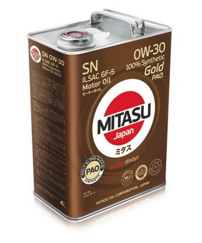 Купить запчасть MITASU - MJ1034 GOLD PAO SN 0W-30 ILSAC GF-5