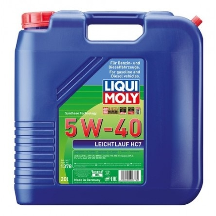 Купить запчасть LIQUI MOLY - 1378 Leichtlauf HC7 5W-40