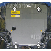 Купить MOTODOR - 00814 Защита для картера, КПП Honda Fit I 2001-2008