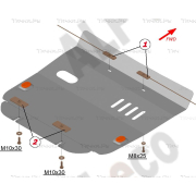 Купить ALFECO - ALF3615AL4 Защита алюминиевая для картера и КПП Mercedes-Benz Viano W639 2003-2010