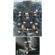 Купить MOTODOR - 383210 Защита алюминиевая для двигателя, КПП, РК Land Rover Range Rover Sport I HSE, Supercharged 2009-2013