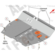 Купить ALFECO - ALF5401 Защита для картера и КПП Hawtai Boliger (НТМ Boliger) 2011-2020