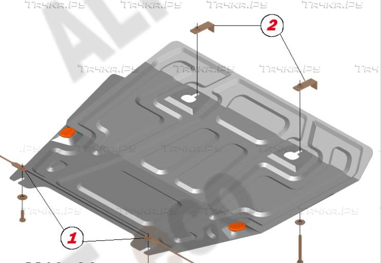 Купить запчасть ALFECO - ALF1514AL Защита алюминиевая для картера и КПП Nissan X-Trail T31 2007-2014