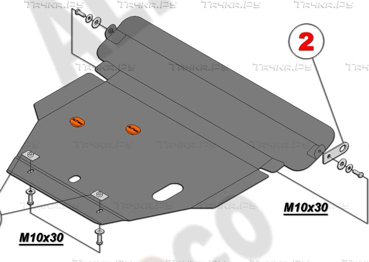 Купить запчасть ALFECO - ALF1315AL4 Защита алюминиевая для картера и КПП Mazda 626 GE 1992-1997