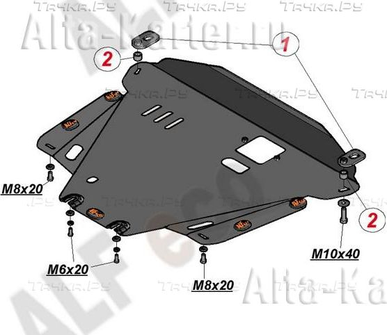 Купить запчасть ALFECO - ALF3111AL Защита алюминиевая для картера и КПП Great Wall Hover H6 2010-2016