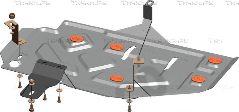 Купить запчасть ALFECO - ALF2822AL Защита алюминиевая для топливного бака Lada Xray 2015-2023