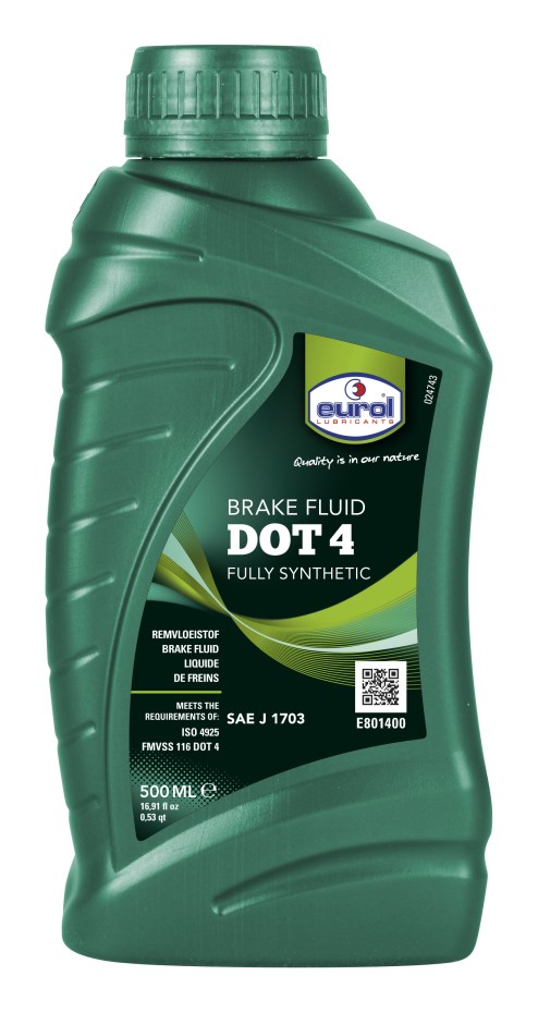 Купить EUROL - E801400500ML Тормозная жидкость Brakefluid DOT 4, 0,5 л