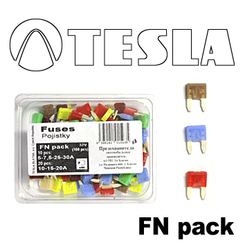 Купить TESLA - FNPACK Предохранители плоские MINI в ассортименте 100 шт/кор.