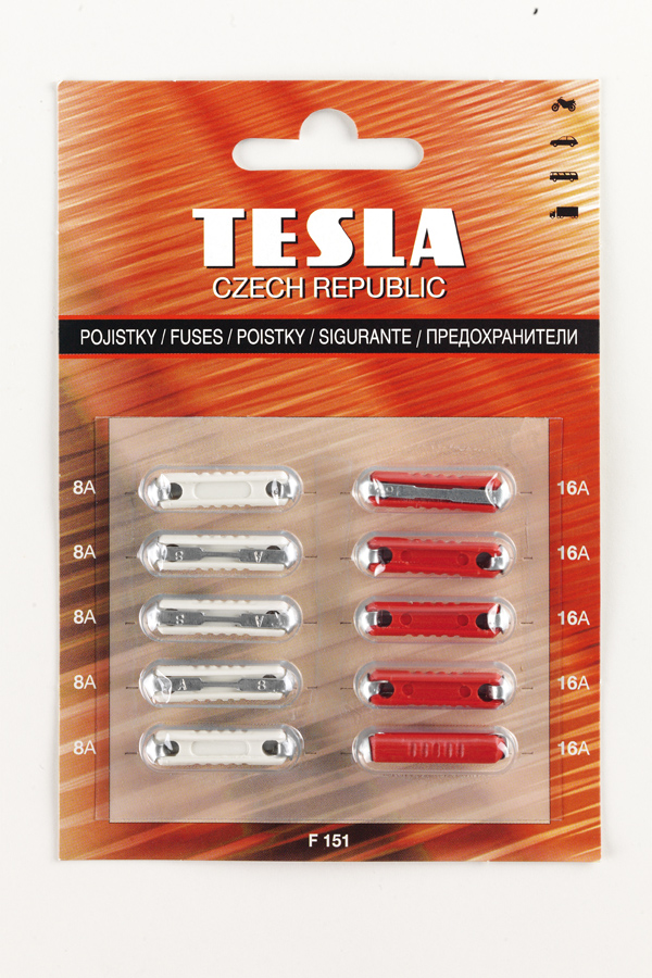 Купить запчасть Tesla - F151 Предохранители CONTINENTAL (5х8А, 5х16А), комплект 10шт.